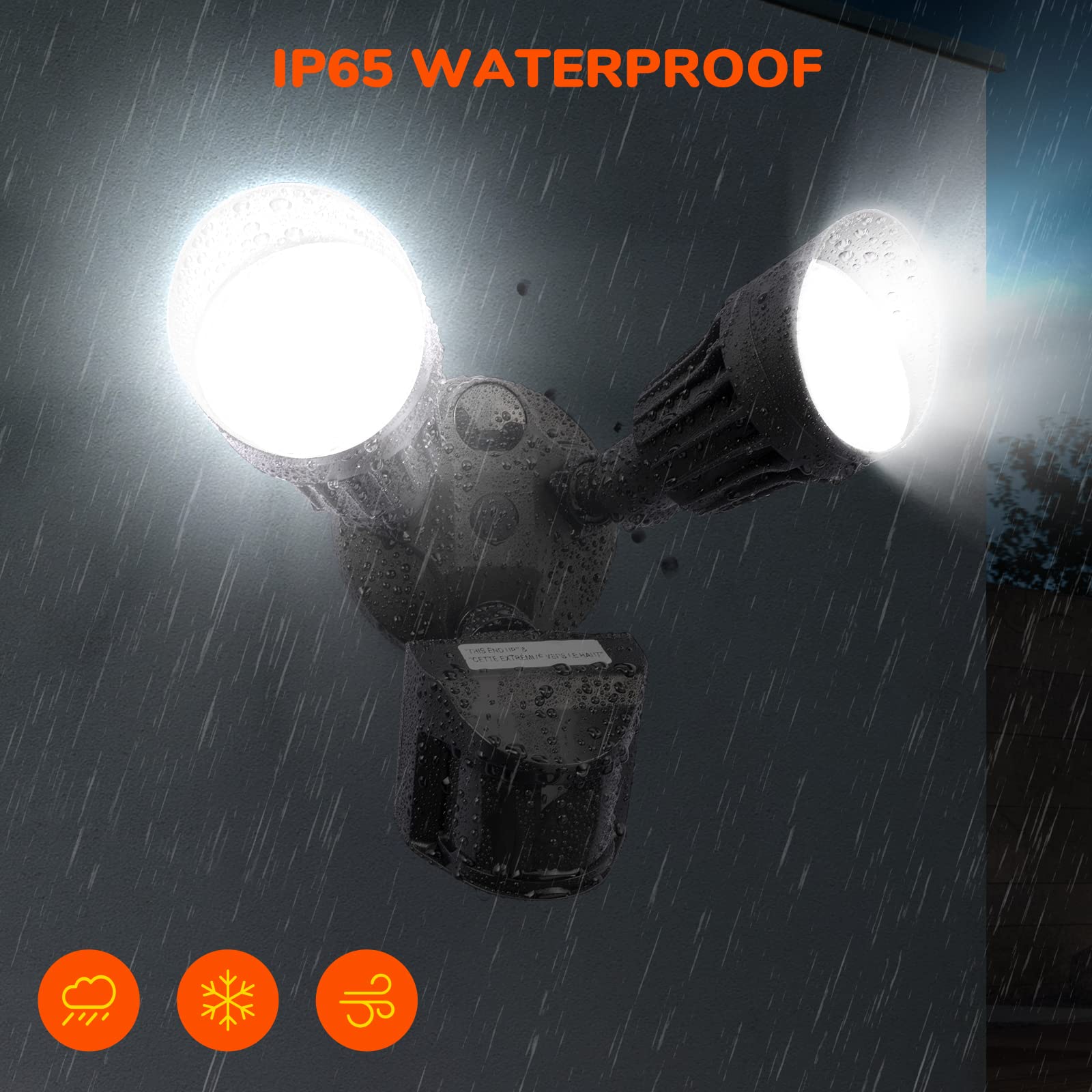 JJC LED Security Lights Motion Sensor Flood Light Outdoor Fixture,2000LM 275W