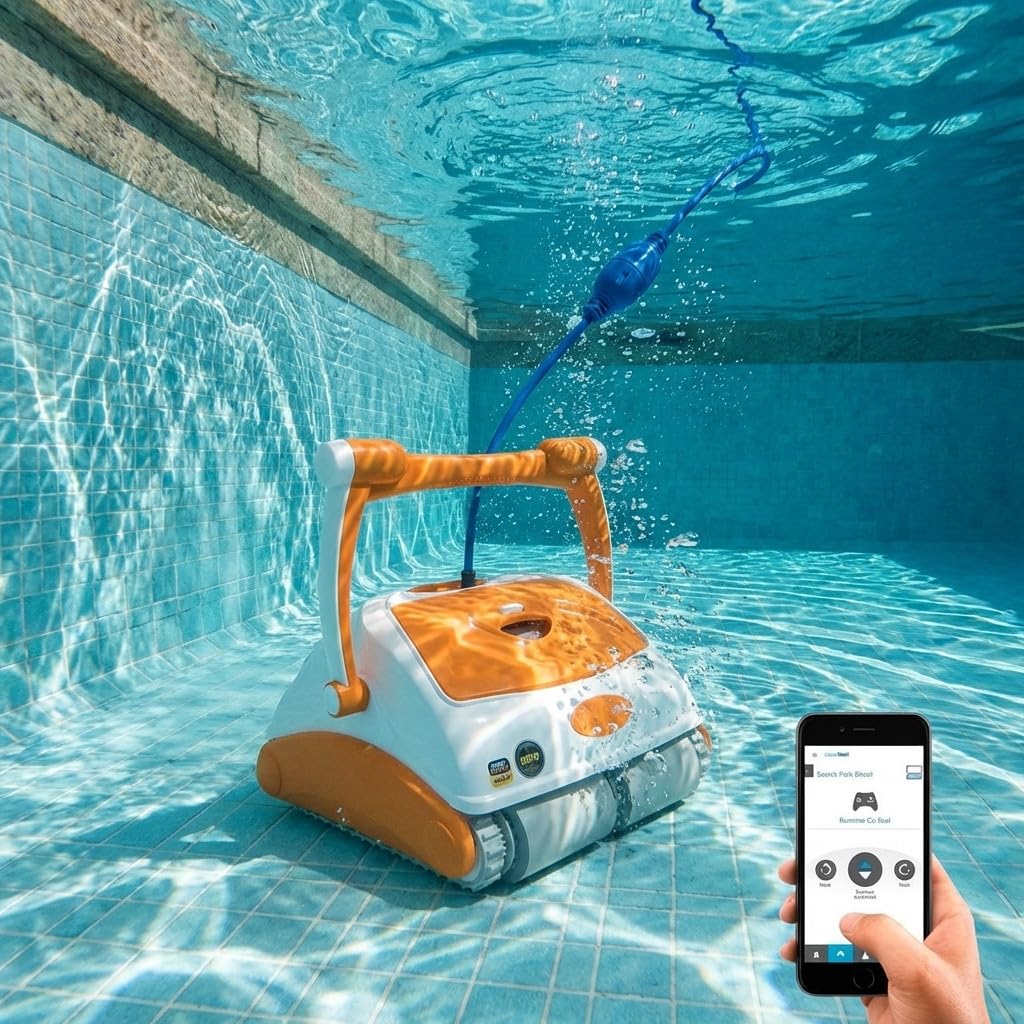 Suinga Robot limpiafondos automatico Bora Drive Top Bluetooth | Cobertura 80 m² | Limpieza eficiente y control inteligente