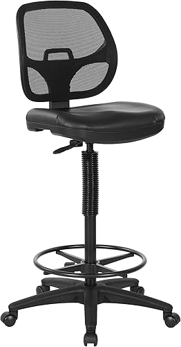 Miniatura 10 de Silla con respaldo de malla de lujo con pie ajustable, Metal, Multicolor