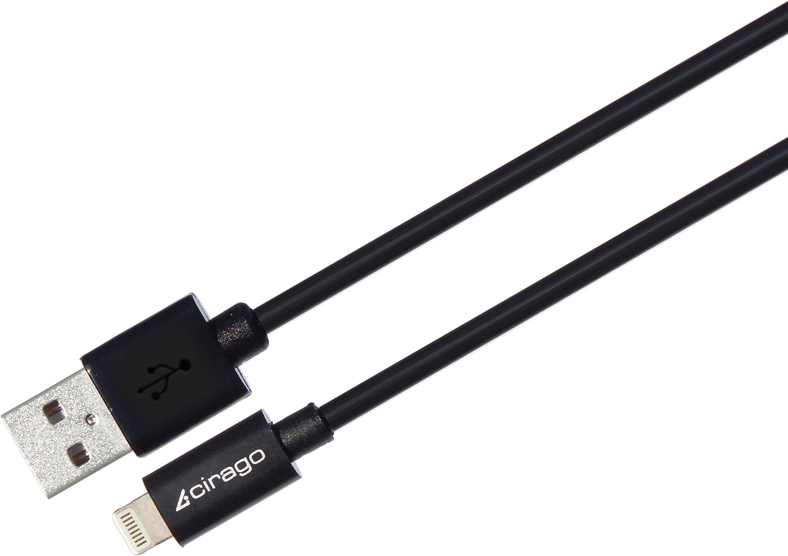 Cirago Apple MFi Certified Lightning to Micro USB Adapter - Retail Packaging - Black