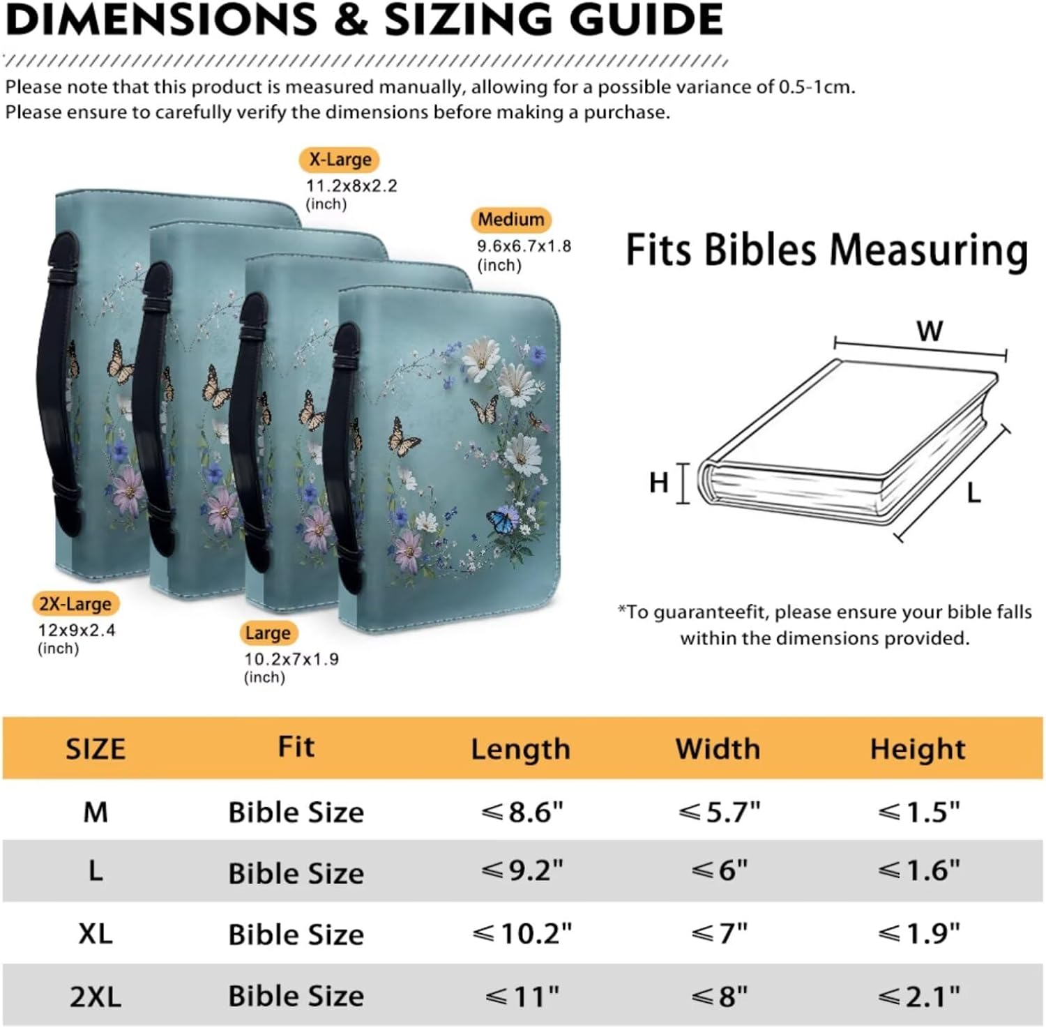 Bible Case for Women,Bible Covers Bags and Bible Carrying Case with Handle Zipper Pocket,Bible Accessories