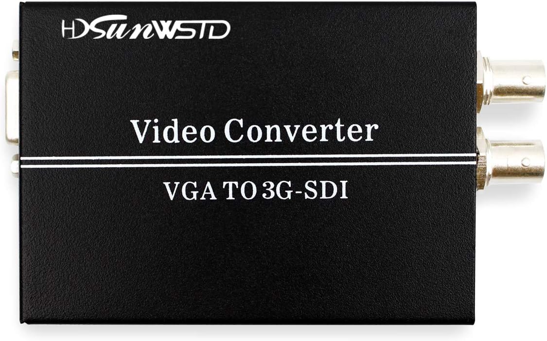 1 Port Vga to 2 Ports Sdi (SD-SDI/HD-SDI/3G-SDI) Audio Converter for SDI Broadcast Room, No-Linear Editing Field, CCTV Security