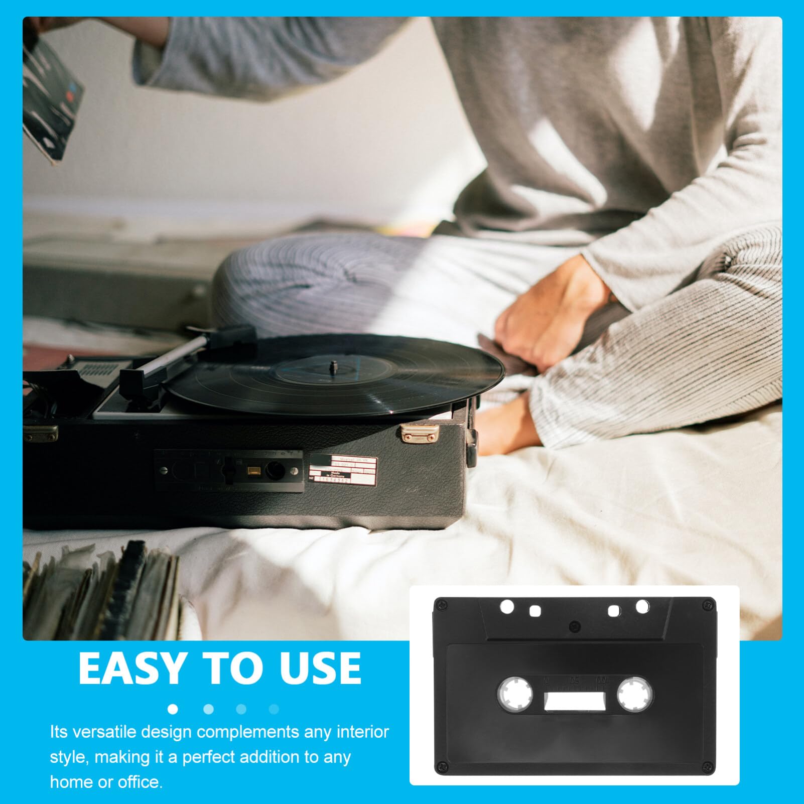 Zerodeko Cassette vuote: 4 pezzi di cassette nere opache nastri di registrazione audio, nastro scrivibile, cassette vuote per registrare lezioni di benvenuto