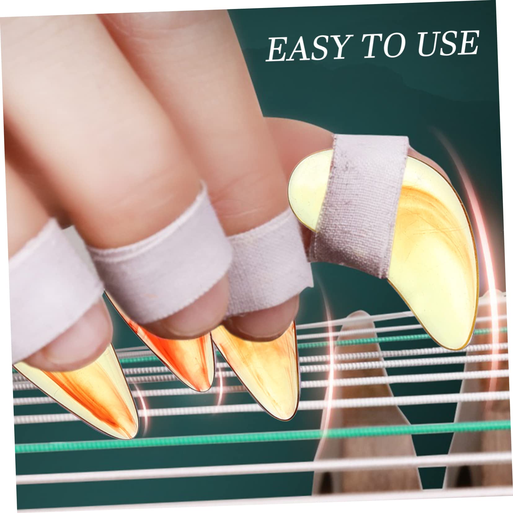 FAVOMOTO Guzheng Finger Picks 8pcs Guzheng Fingertip Protectors Professional Nail Covers Musical Instrument Pads