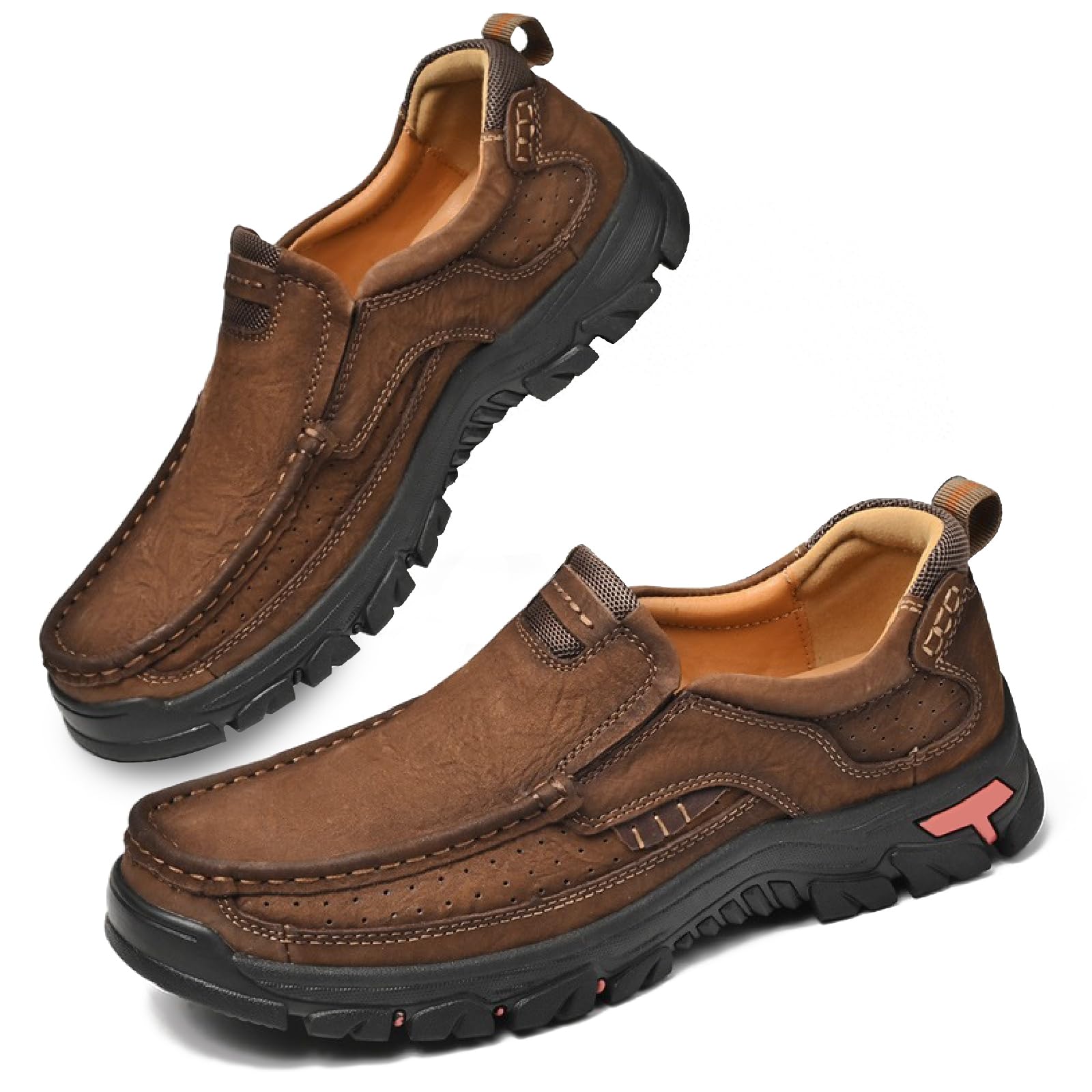 Buty męskie mokasyny biznesowe wodoodporne skórzane buty trekkingowe oddychające wygodne i swobodne
