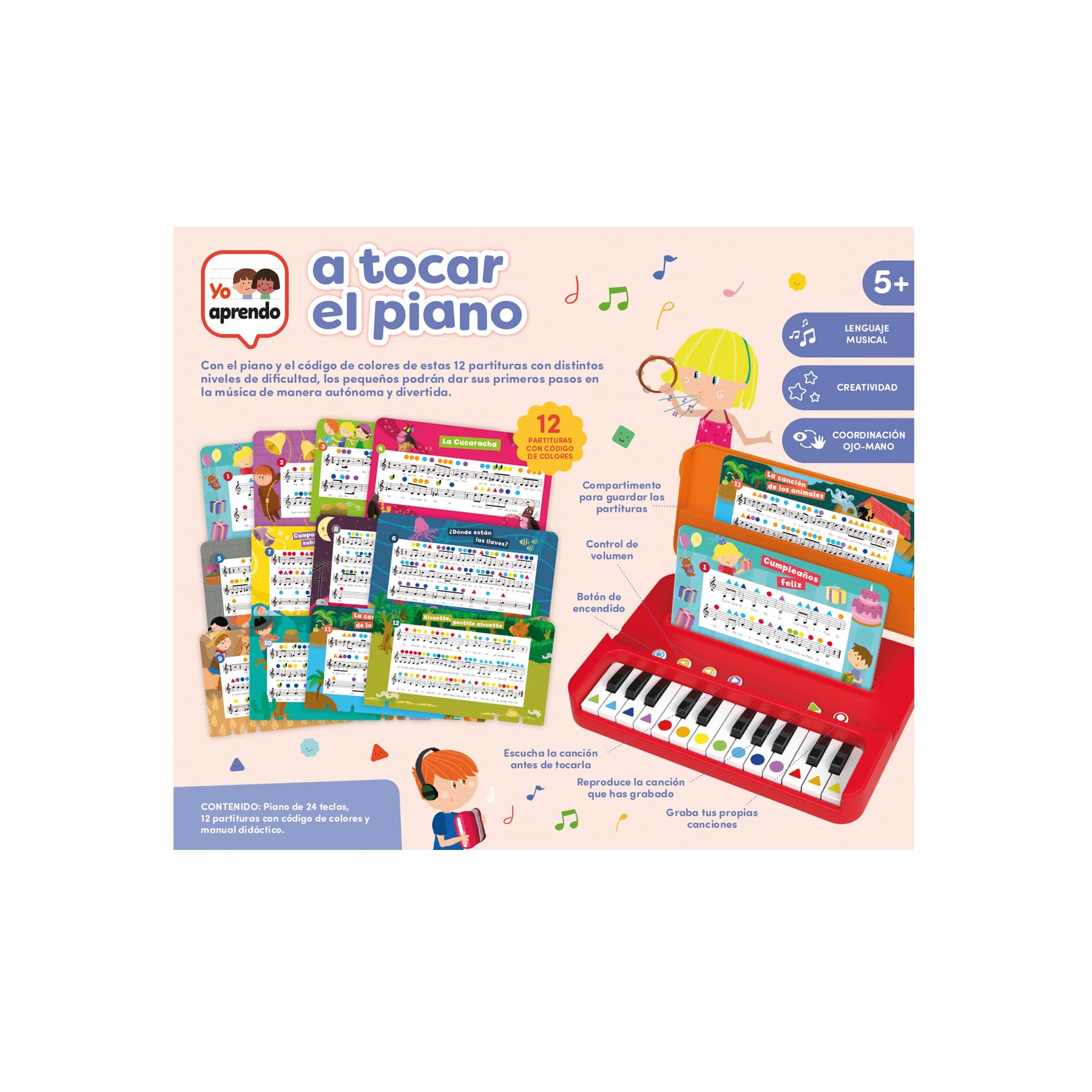 Diset - Yo aprendo a Tocar el Piano, Juego Educativo a Partir de 5 años