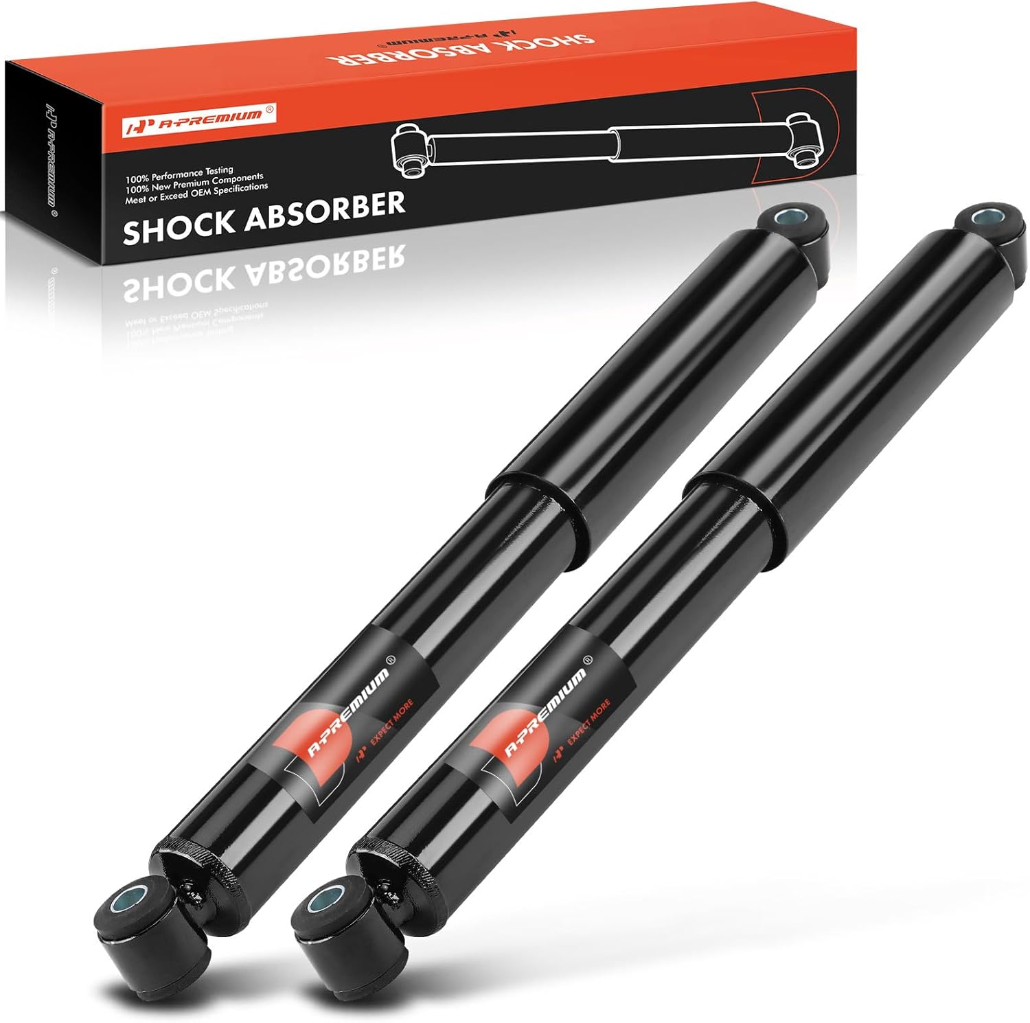 A-Premium Suspension Shock Absorber Compatible with Ford F-250 & Dodge Ram 50 & Nissan Frontier & Chevrolet Suburban & Jeep Gladiator & Toyota Land Cruiser & GMC 100 & Chrysler Royal & Buick Super