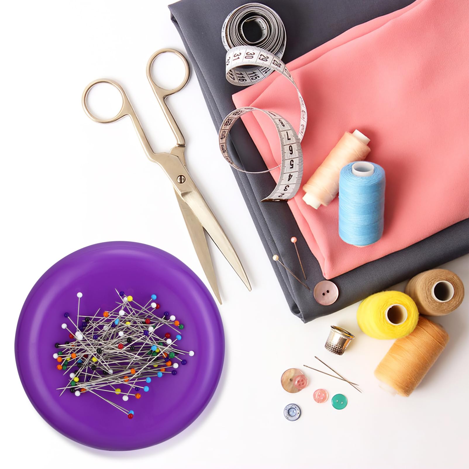 5stücke Magnetisches Nadelkissen Mit Positionierungsnadeln Multifunktionale Aufbewahrungslösung Für Nähzubehör Stark Magnetisch Und Robust Für Verschiedene Nähprojekte