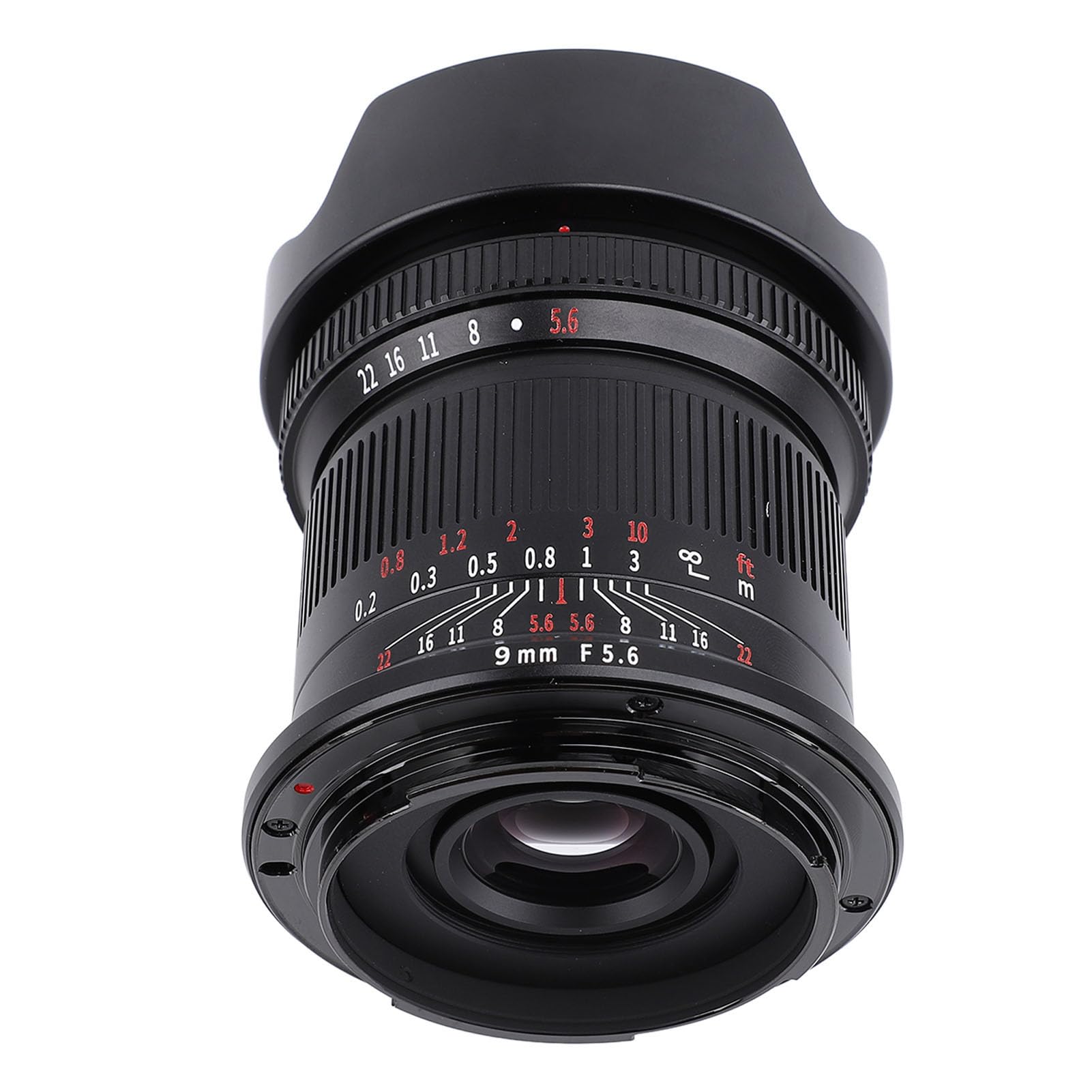 Lente de Fotograma Completo de ángulo Ultraancho F5.6 de 9 Mm Lente de Cámara de Distorsión Cero para Fotografía de Paisajes y Arquitectura