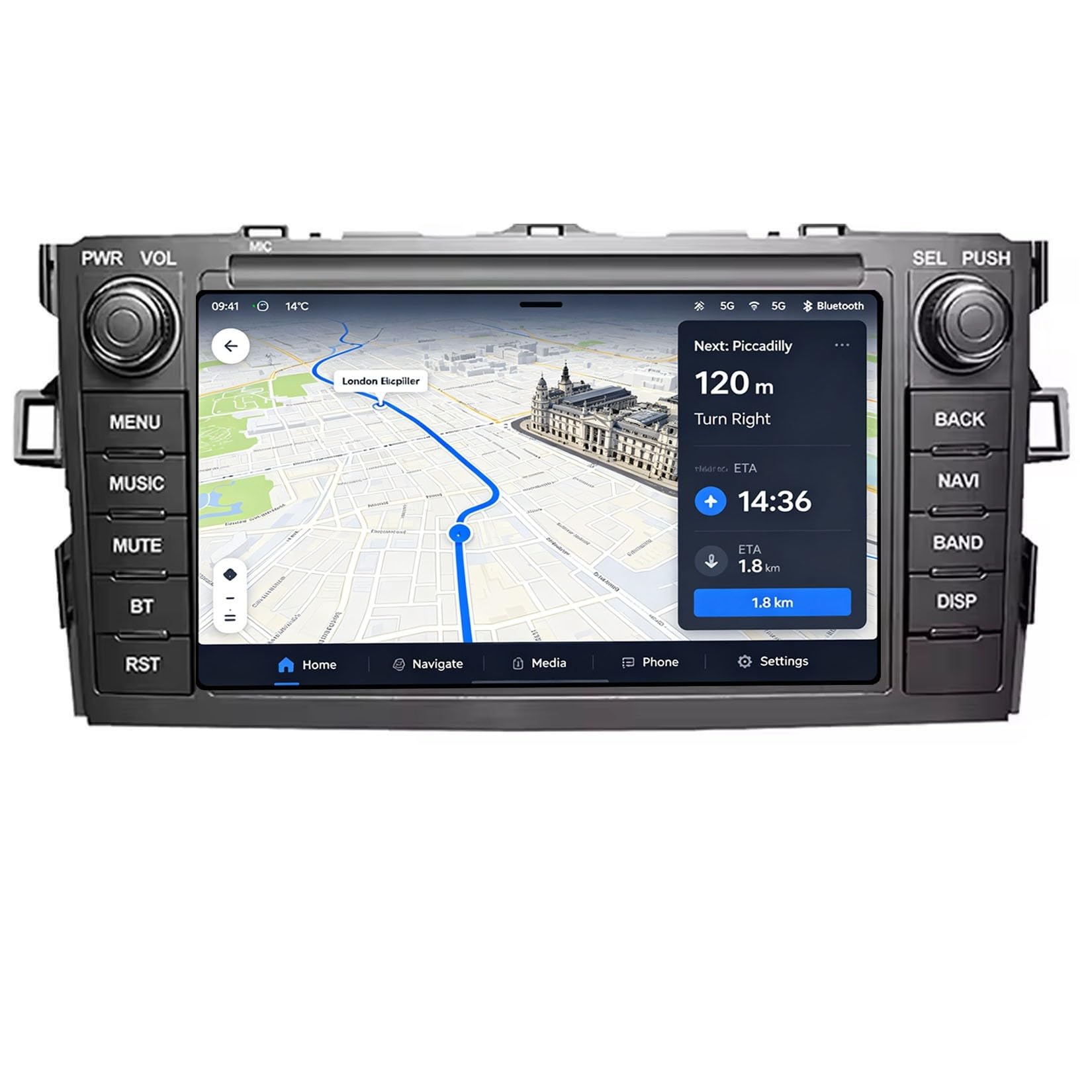Do Toyota Auris Corolla2006-2012 GPS DSPBluetooth