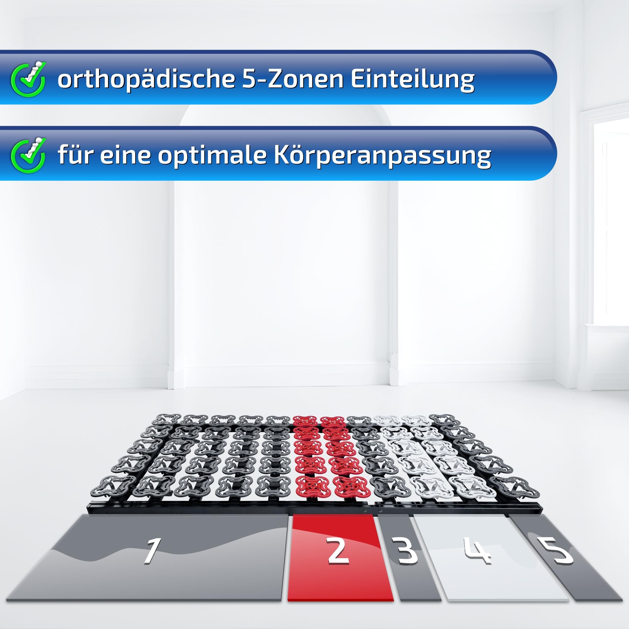 Matratzen Perfekt Tellerlattenrost 90x200cm 12,5cm Hoch Verstellbar