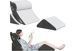 4Pcs Orthopedic Bed Wedge Pillow Set for Back Pain Relief