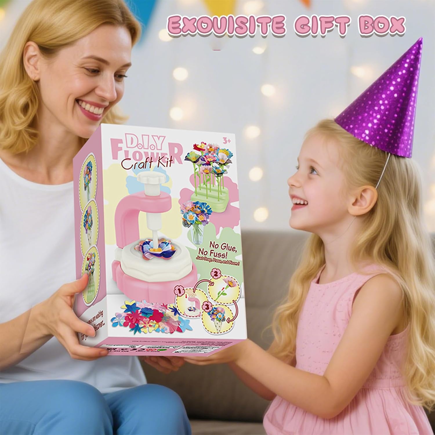 Fabric Flower Bouquet Toys, Birthday Gifts for 5 6 7 8 9+ Year Old Girls，DIY Crafts Kit for Girls 4-8 Years Old, Creative Art Activities and Learning Toy, Make Your Own Bouquet Set - Image 6