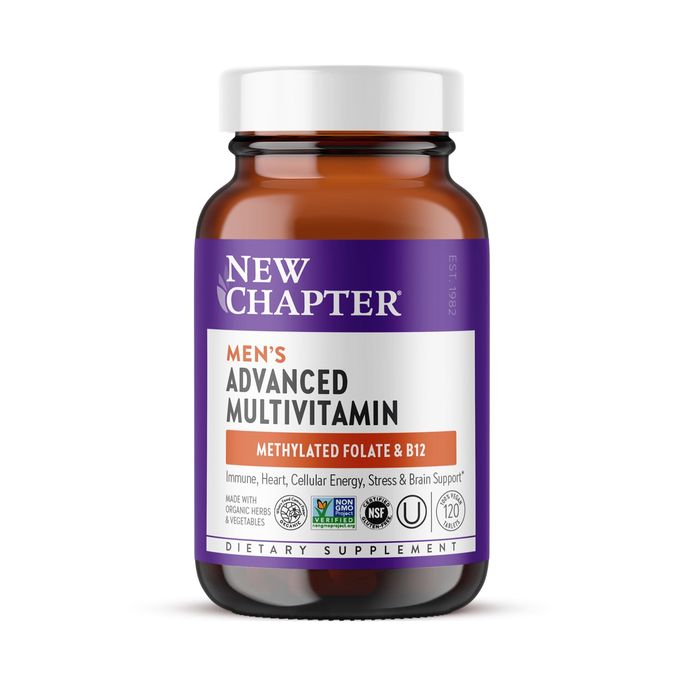 New Chapter Men's Advanced Multivitamin Formula, 120 Count 120 Count (Pack of 1)