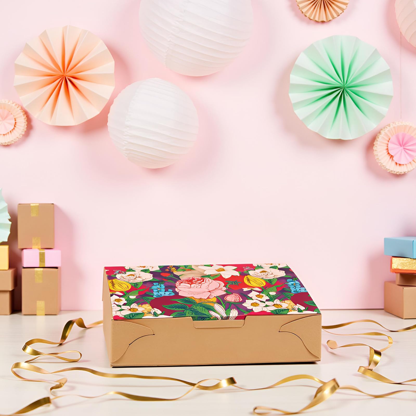 Allbusky 20PCS Paper Treat Gift Boxes, Pastry Cookie Biscuit Cake Boxes, Paper Takeaway Food Boxes - Image 6