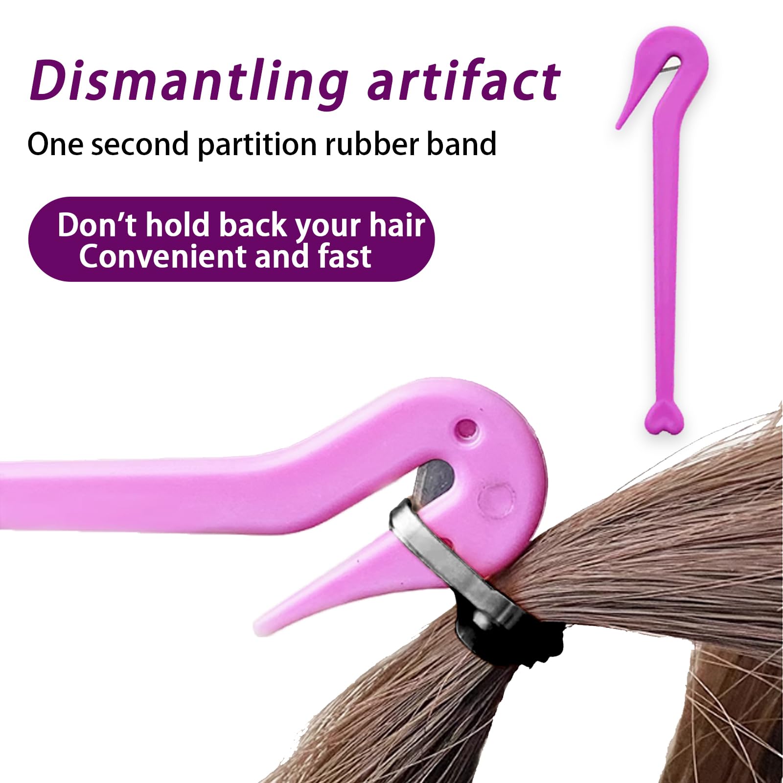 AYNKH 1000 Rubber Hair Bands for Girls Hair,Elastic Hair Bands, Small Coloured Hair-bands,3 Hair Braiding Tools - Image 4