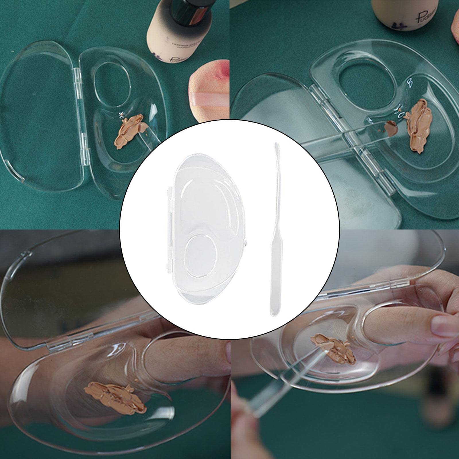 Juego de 10 paletas de mezcla de base de maquillaje acrílico con kit de varillas accesorios duraderos