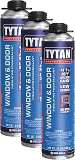Window & Door Insulating Foam Sealant, High R-Value for Superior Insulation, Water-Resistant, Low Expansion, Eco-Friendly, AAMA & UL Verified (3x24 oz)