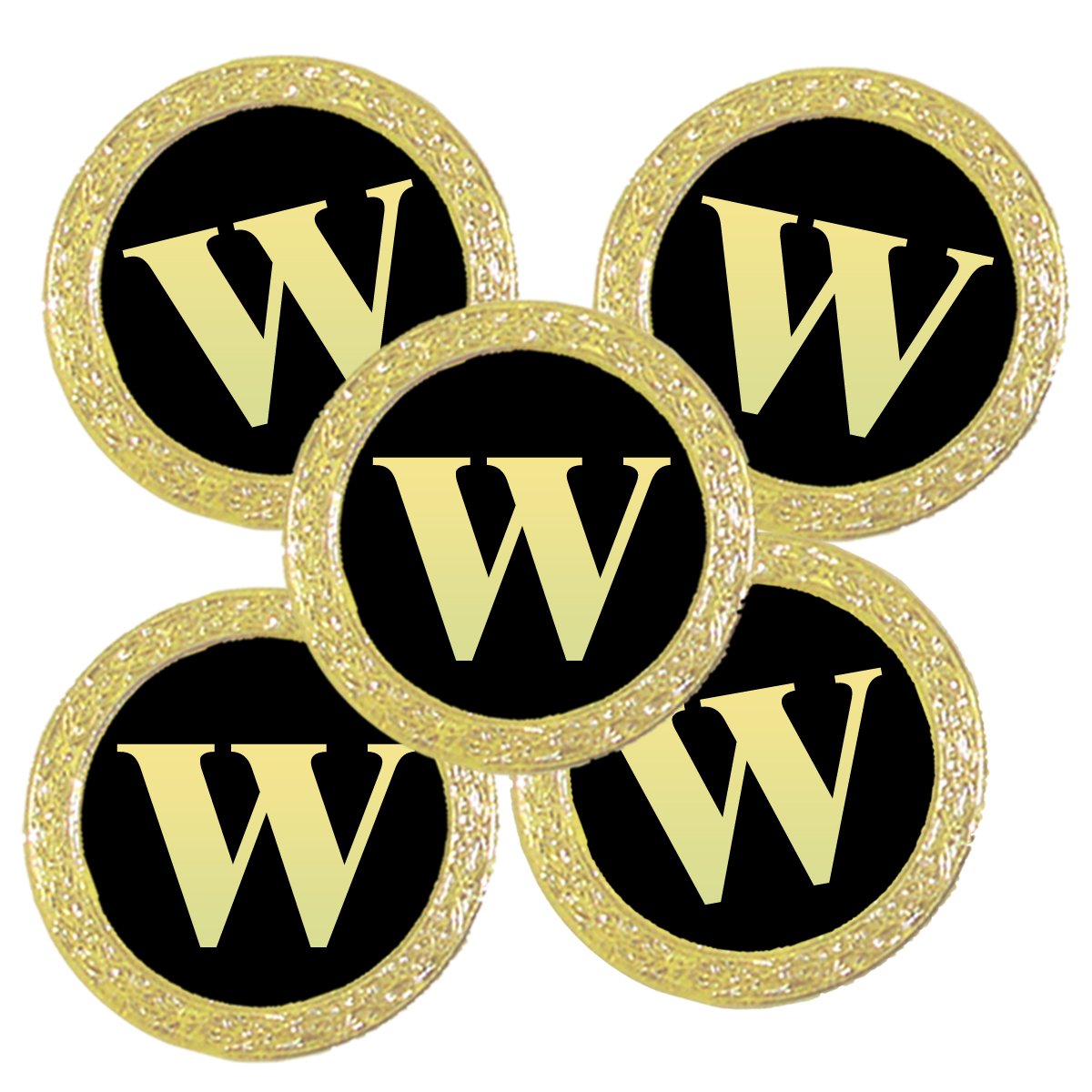 Best Impressions Personalised Golf Ball Markers with Initial (W)
