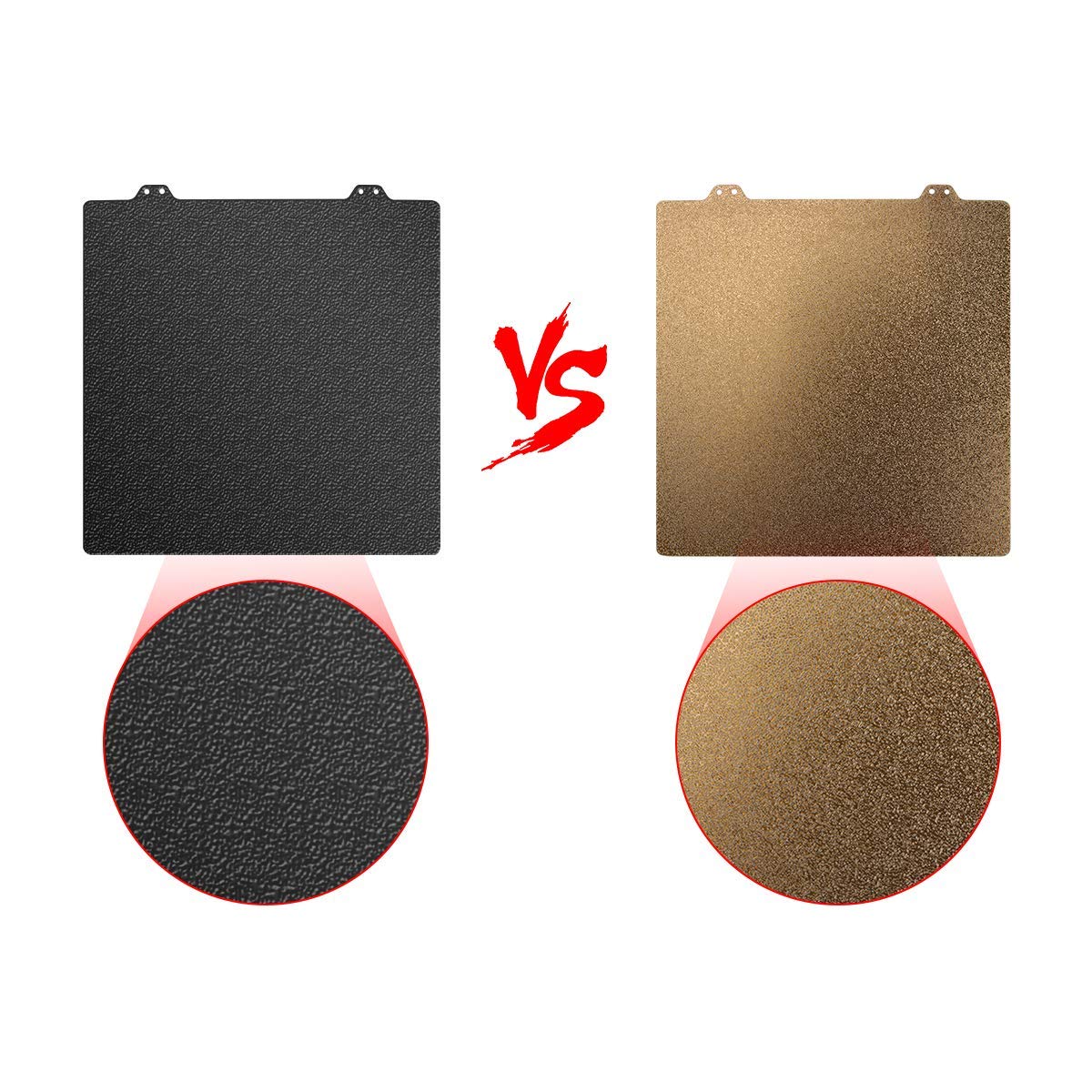 Toaiot MK52 Plateforme magnétique pour imprimante 3D double face texturée Pei ressort en tôle d'acier avec revêtement en poudre pour Reprap Prusa i3 MK3 MK2.5