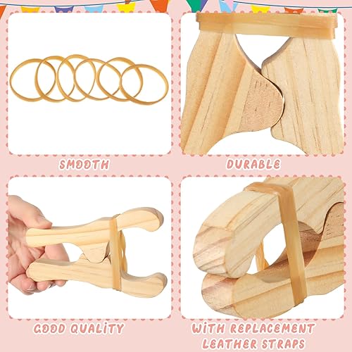 Miniatura 3 de Simgoing 6 piezas Montessori y Waldorf juguetes gigantes de madera con clip de madera hecho a mano resistente para juegos imaginativos de