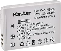 Vista 2 de Kastar Batería NB-5L (paquete de 1) y cargador para Canon PowerShot S100, S110, SD700, SD790, SD800, SD850, SD870 es, SD880, SD890, SD900, SD950