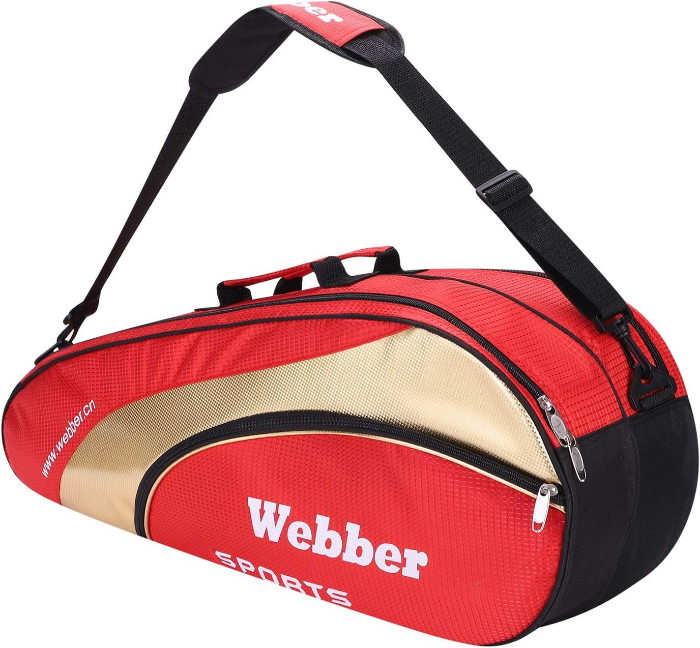 XGOPTS Tennistasche Premium Schlägertasche Tennis Squash Schläger Tasche Große Kapazität Tennisrucksack Herren Damen Tennistasche Schwarz