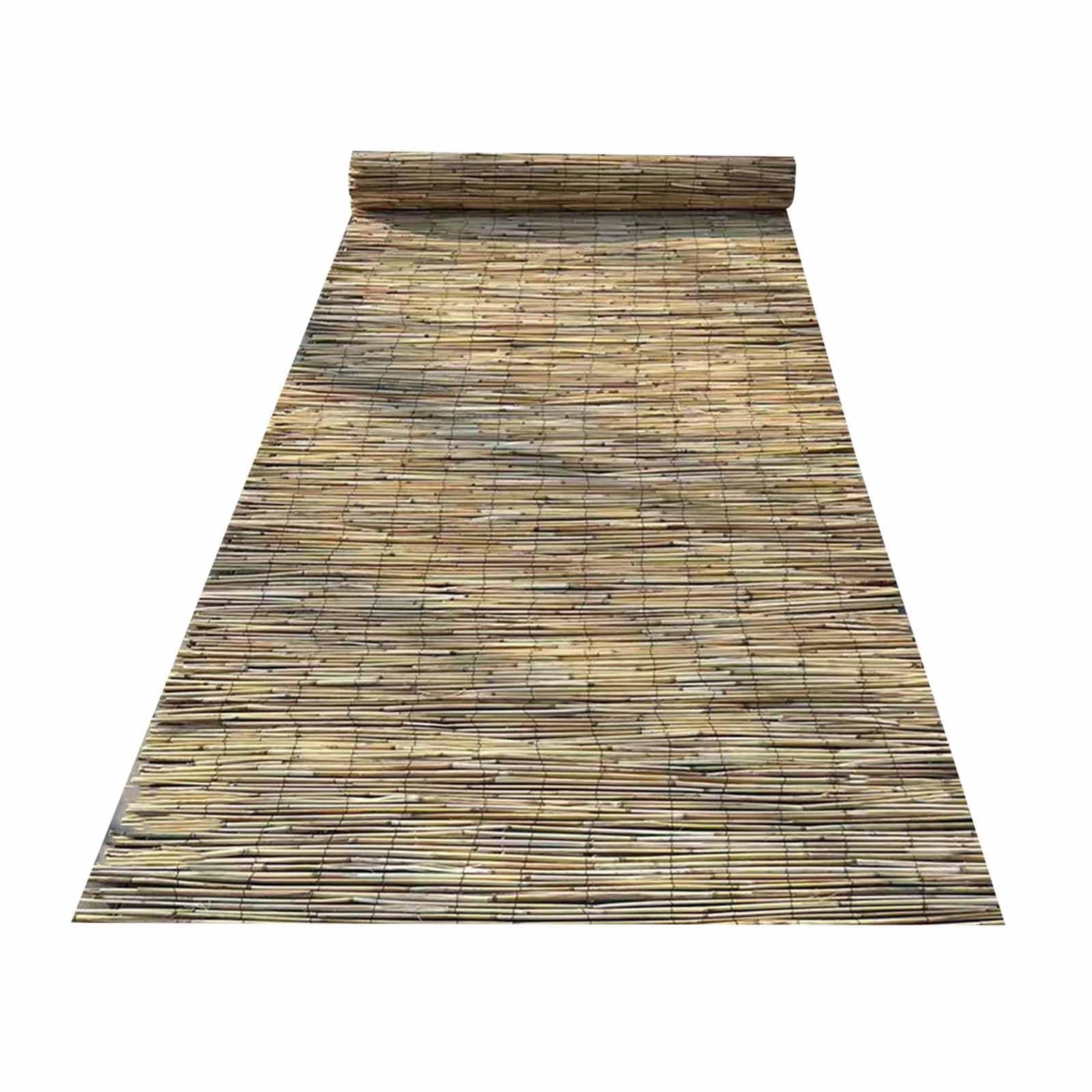 Pantalla de caña de 6-10 mm de Espesor, Pantalla de jardín Alta | Privacidad al aire libre, pantalla de cerca, pared de cerca, protección solar y contra(120*500cm (47.2*196.8inch))