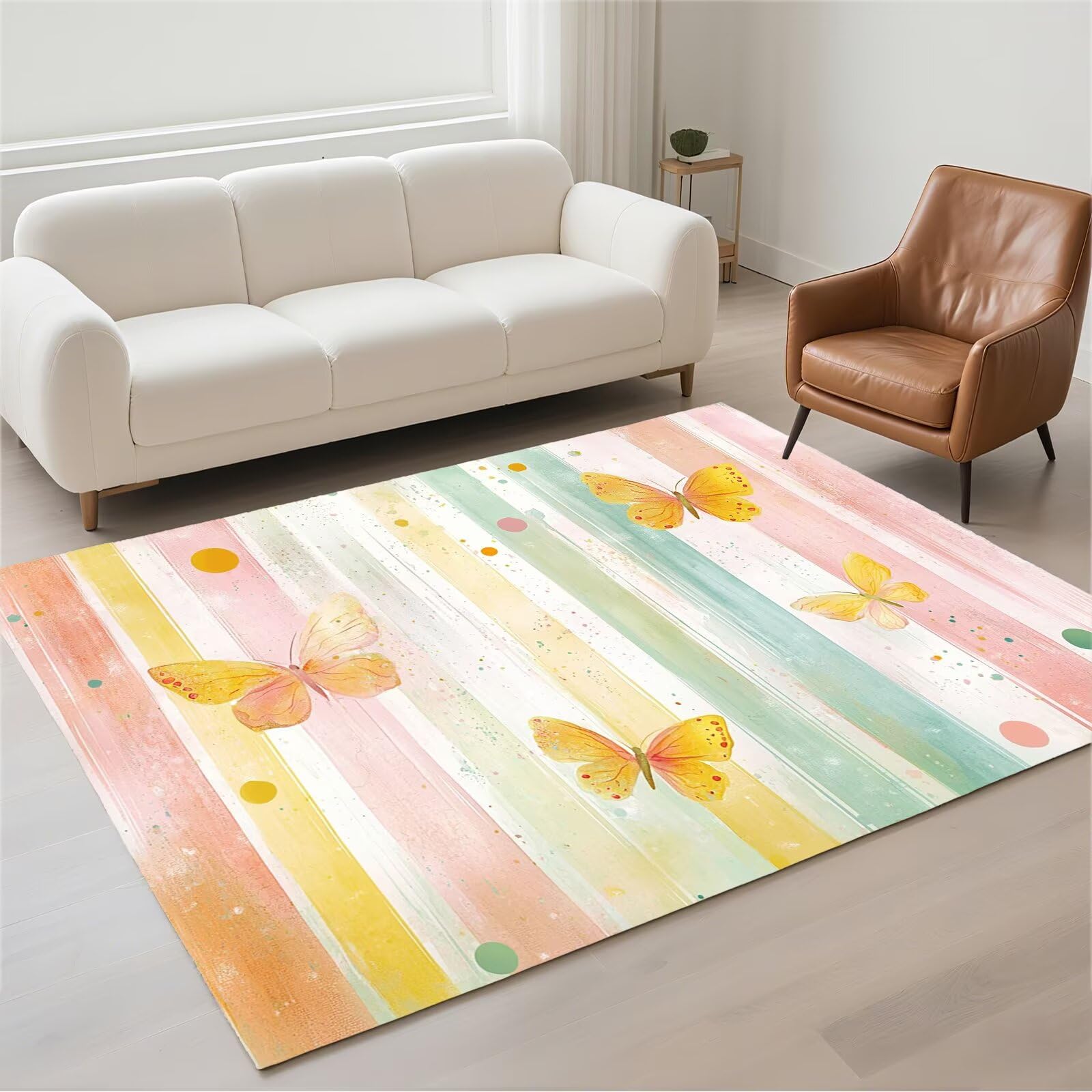 Grand tapis lavable en machine imperméable fini les taches dans la chambre et la cuisine