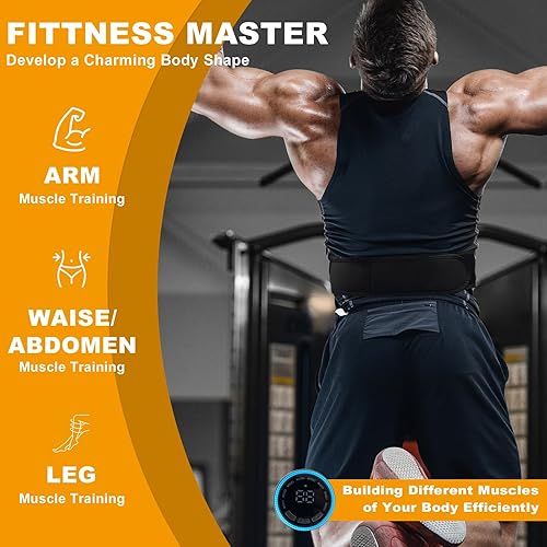 Miniatura 3 de Estimulador muscular electrónico - Equipo de entrenamiento físico para hombres y mujeres, 8 modos de estimulador abdominal electrónico para