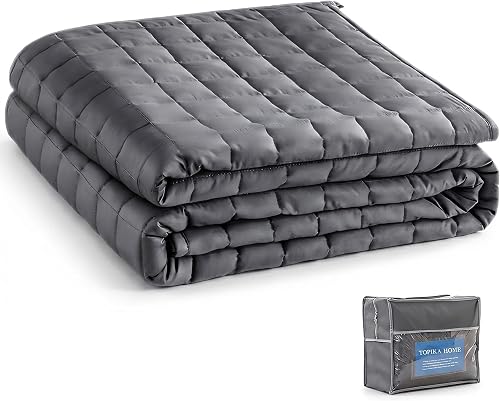 Weighted Blanket for Adults, Soft Cooling Heavy Blanket for Sleeping,Breathable and Machine Washable Blanket with Glass Beads,9kg,203x220cm,Grey