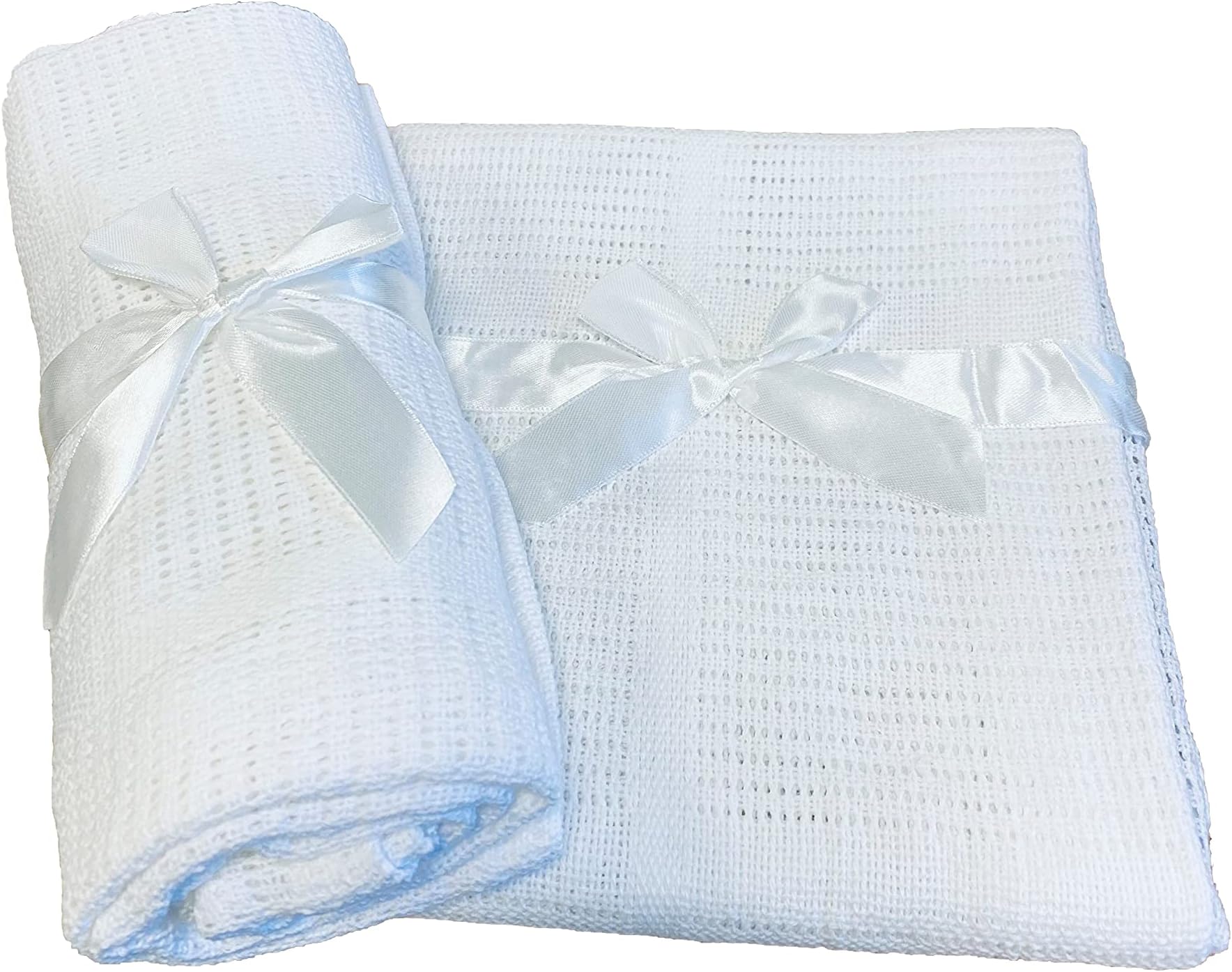 Adore Home 100 Cotton Cellular Soft Baby Blanket for Cot Pram Moses