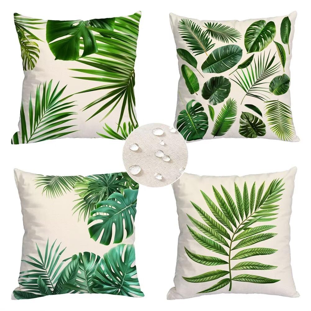 Coussin blanc exterieur imperméable lot de 4 pour habiller votre salon de jardin