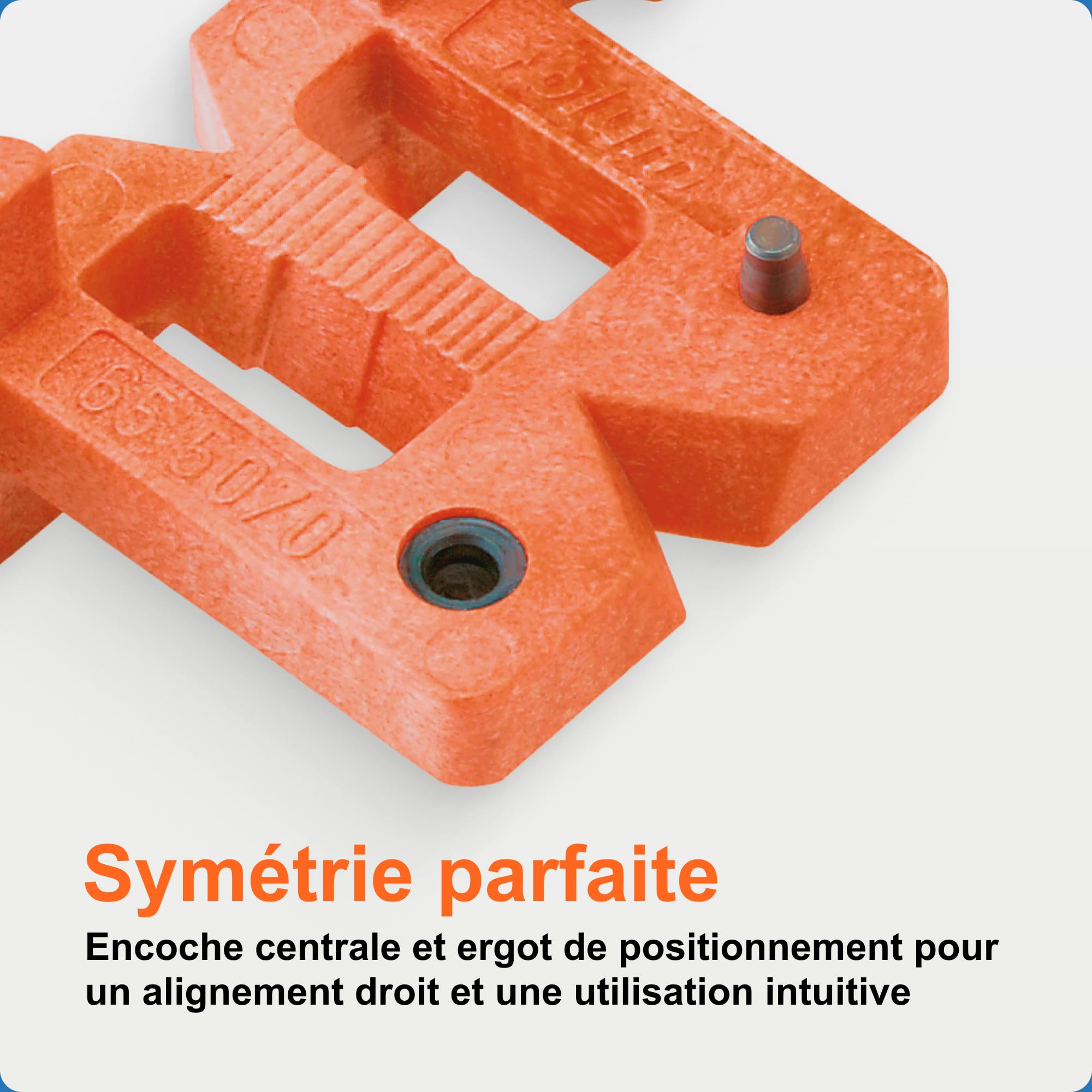 BLUM Jauge de perçage pour plaques de montage CLIP top BLUMOTION, CLIP top, MODUL, charnières d'armoires et de meubles, avec alésage de 5 mm, orange, plastique/acier