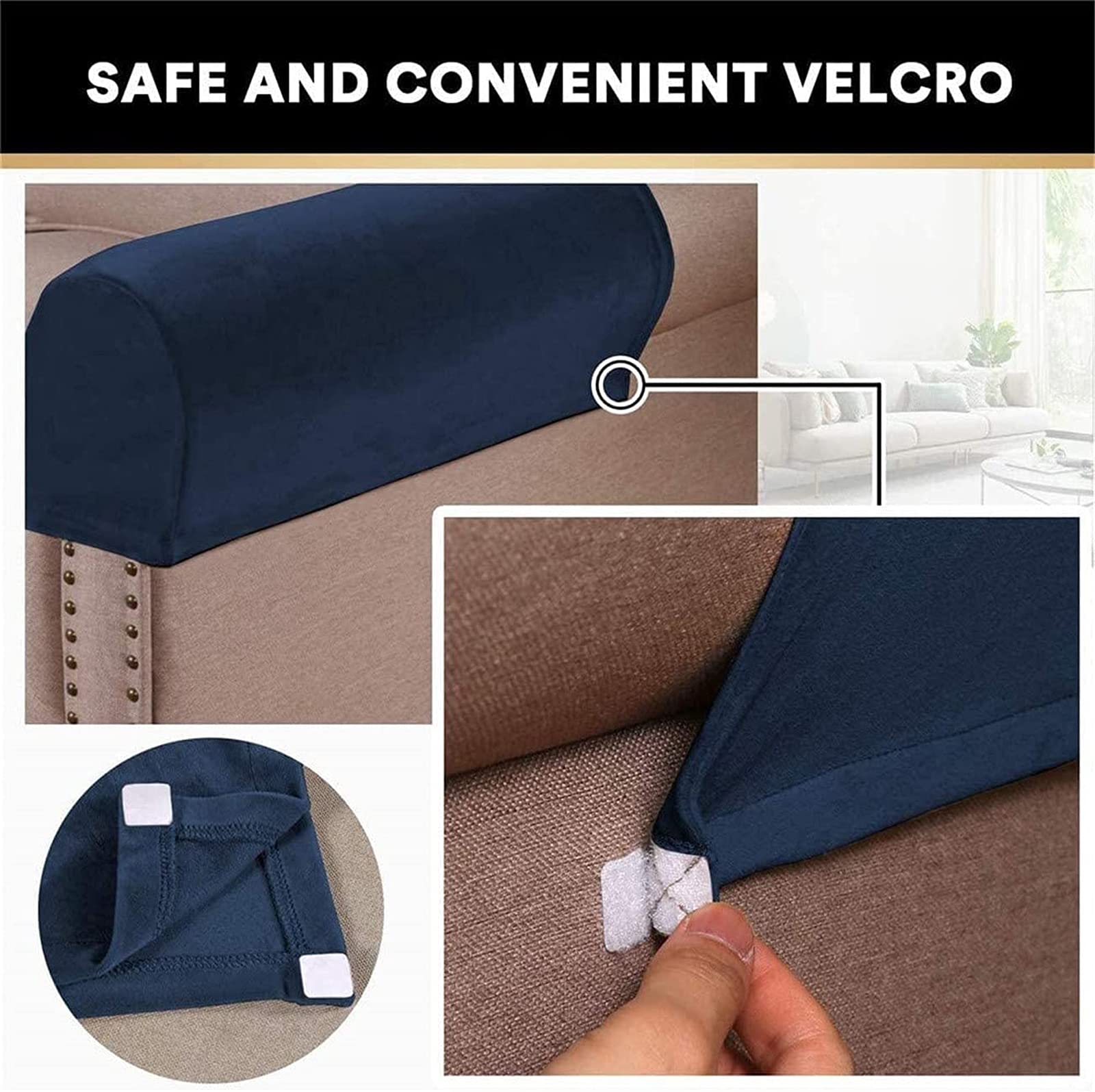Copribraccioli for poltrona, Copribraccioli for poltrona, Copribraccioli elasticizzati for poltrona, Copribraccioli antiscivolo, Copribraccioli for poltrona, in velluto spesso, Copribraccioli for prot