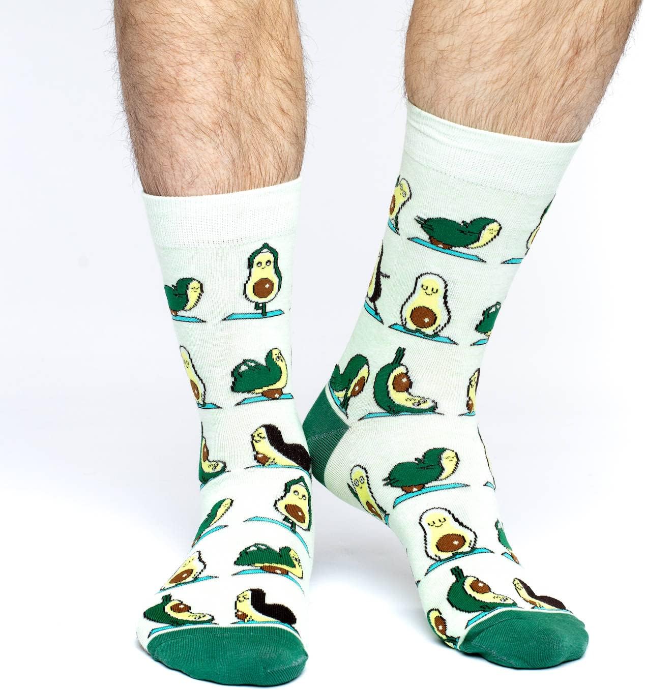 Good Luck Sock Men's Avocado Yoga Socks, Adult, Shoe Size 7-12 - Image 2