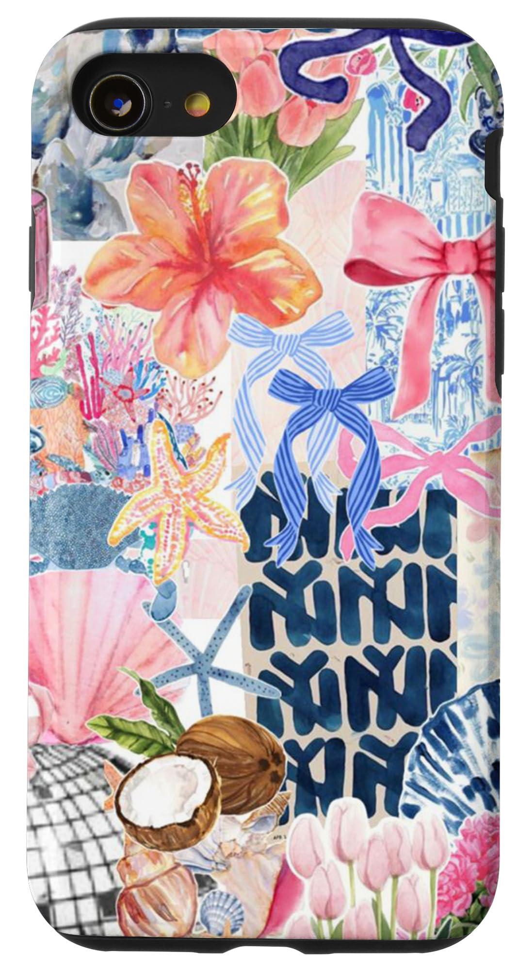 Beachy Blue Coquette Collage Preppy and Cute Aesthetic Case for iPhone SE (2020) / 7/8