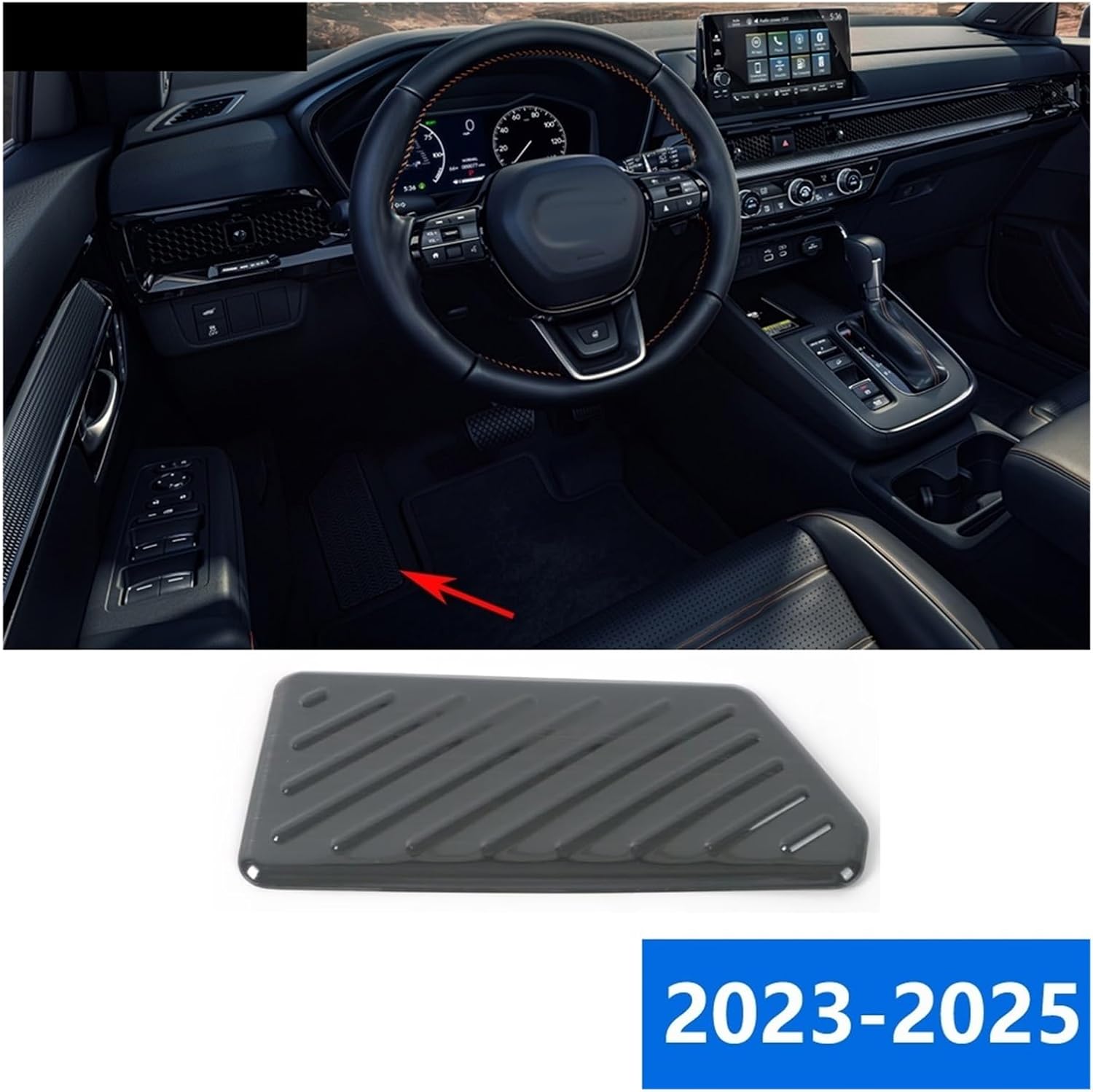 Compatible With Honda CR-V CRV 2023 2024 2025 Car Pedals Foot Rest Pedal Plate Cover Footboard FootRest Pad Board Accessories Car Styling(Steel Carbon Fiber)
