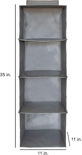 Miniatura 3 de My Home Away - Armario colgante con 4 estantes, color gris