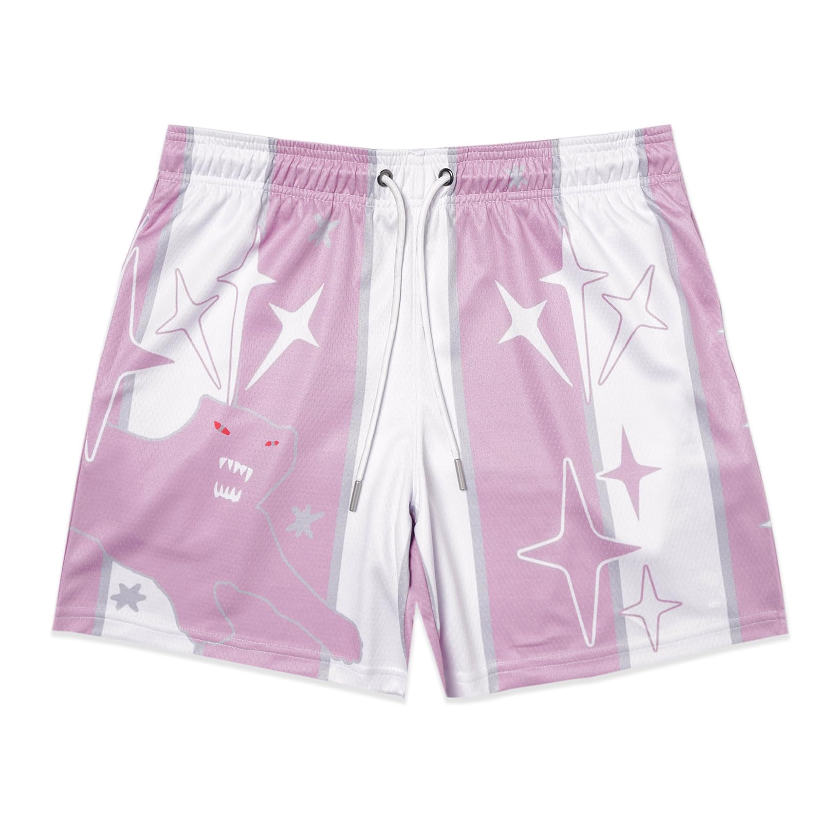 DIOTSR Mens Retro Casual Graphic Shorts Elastic Waistband Streetwear Athletic Basketball Running Active Shorts