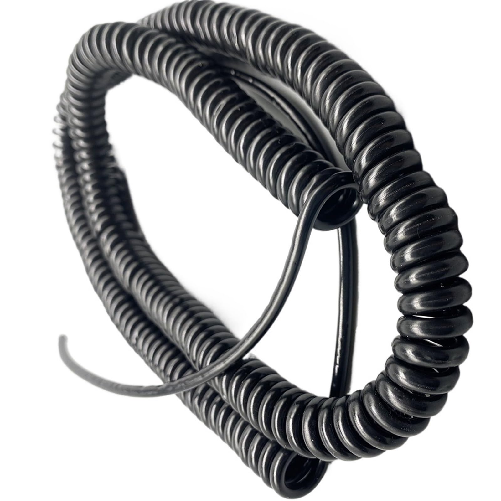 Kable spiralne elastyczne, 70 szt. Zwijany przewód zasilający 24AWG Czysty rdzeń miedziany 4-żyłowy kabel Przedłużająca sprężyna rozciągająca Zwijana cewka(Stretch 1.25 Meters)