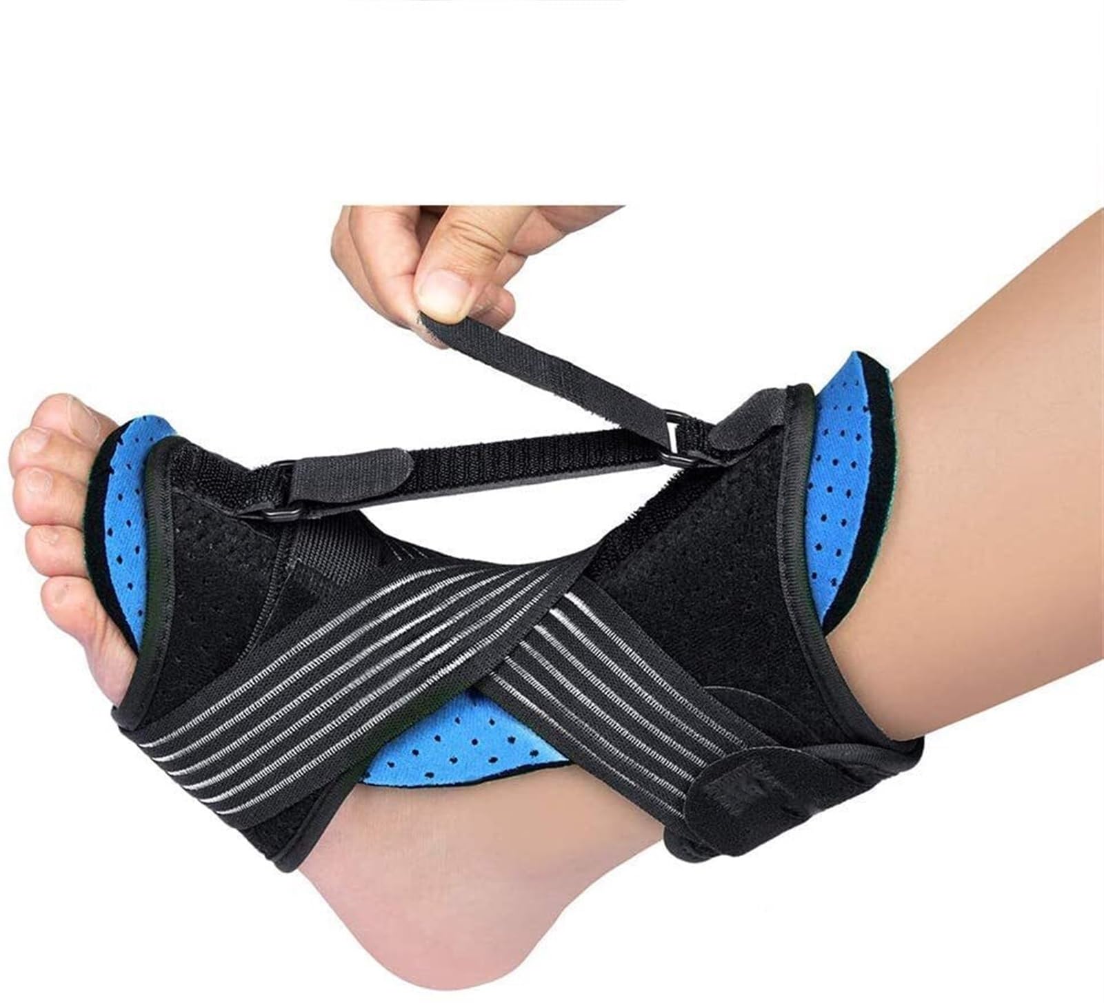Bota Walker bota médica for fascitis Plantar arco dolor en el pie tendinitis de Aquiles soporte for mujeres hombres bota de tobillo(Blue)