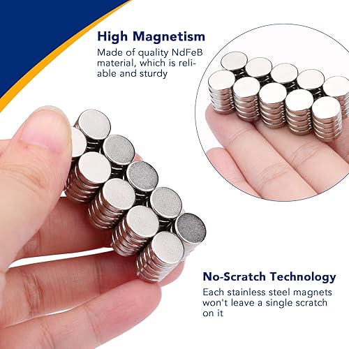 Vista 29 de DIYMAG Imanes pequeños, 120 mini imanes para refrigerador para manualidades, multiusos, pequeños y fuertes imanes redondos para refrigerador