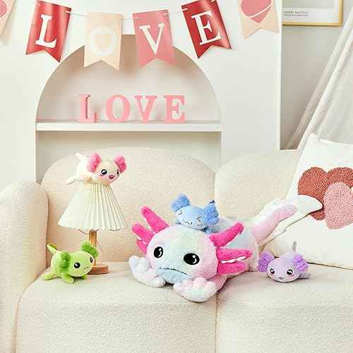 Vista 19 de MaoGoLan - Animal de peluche de dragón, juego de 7 piezas, mamá dragón con 4 dragones bebés y 2 huevos, para niñas, niños y bebés, regalo