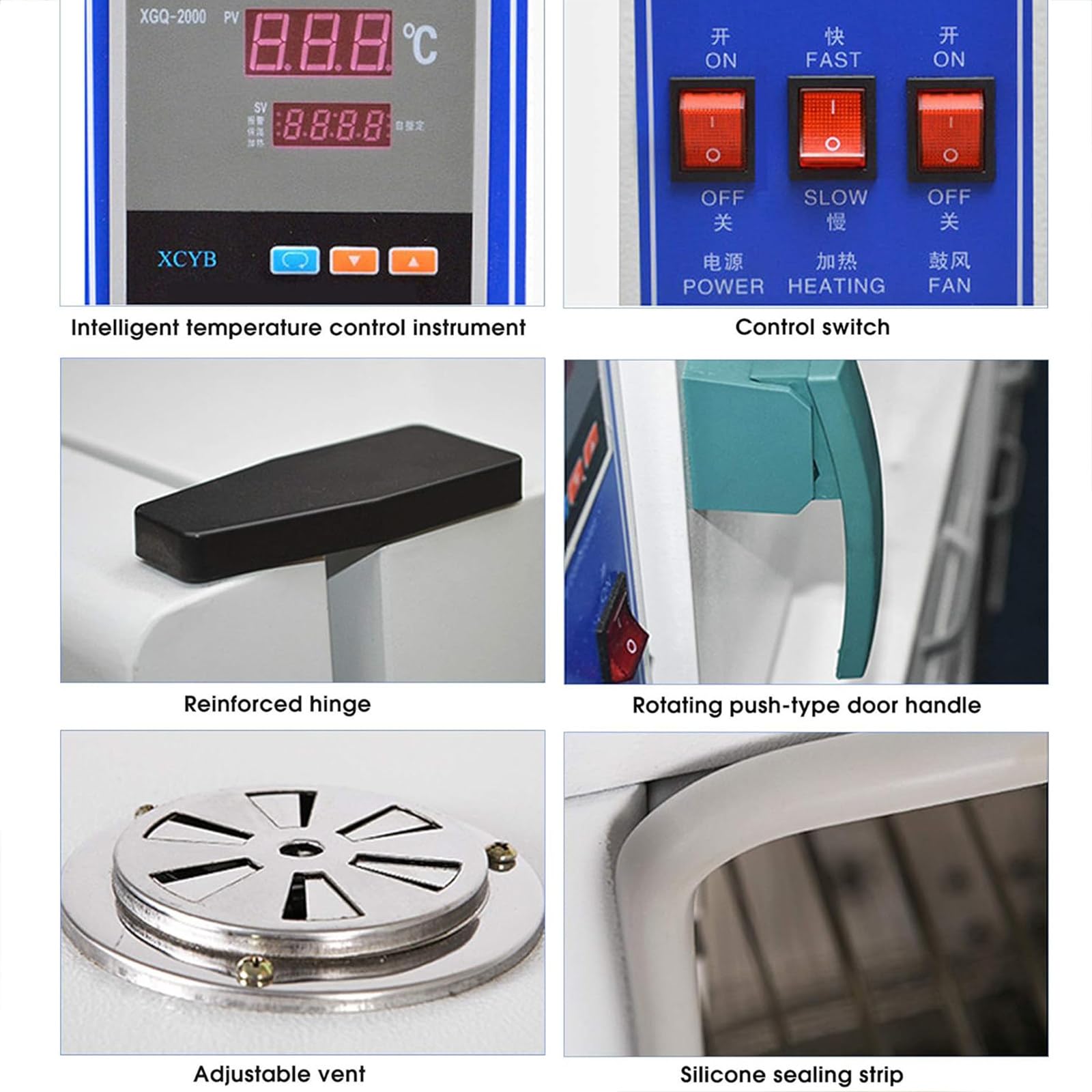 Four séchage thermostatique numérique Laboratoire, Four Acier Inoxydable, Chauffage électrique, Four séchage à température constante, séchoir Industriel pour l'enseignement/Aliment,70L