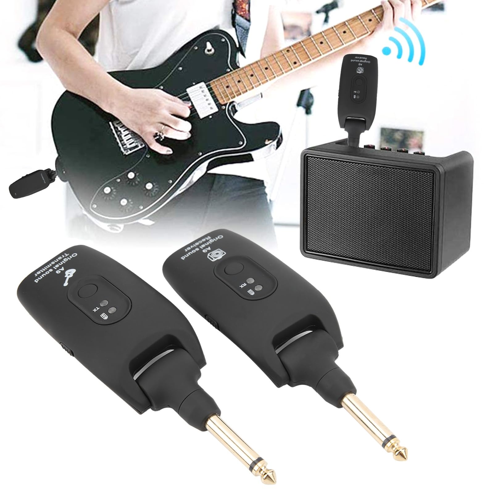 Émetteur-récepteur pour guitare, accessoires d'instrument de musique, système USB A9 2,4 GHz (noir)