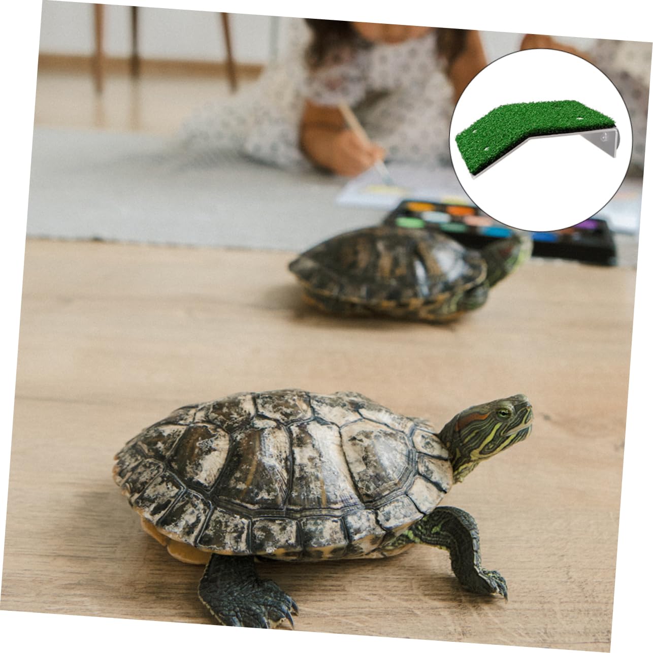 Piattaforma Per Tartarughe Yardwe A Forma Di Foglia - Riposo Per Acquario, Facile Da Pulire