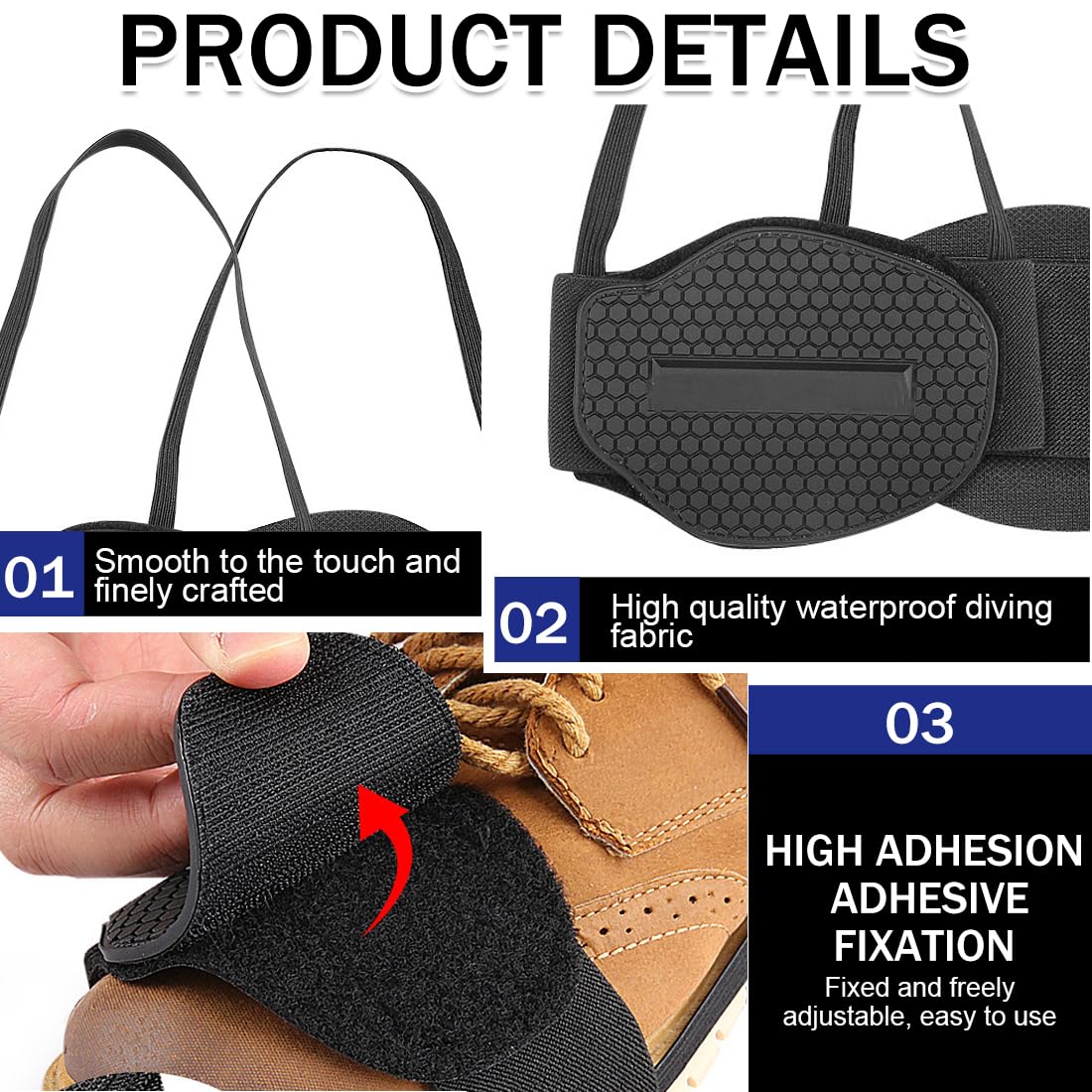 2 Pezzi Protezione Scarpe Moto Leva Cambio Copriscarpe, Protezione Scarpe Moto Universale, Resistente all'abrasione Gomma, Regolabile, Antiscivolo