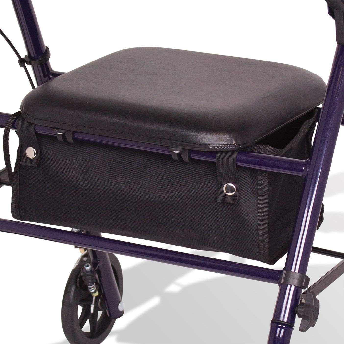 Carex Steel Rollator Walker with Seat and Wheels Rolling Walker for