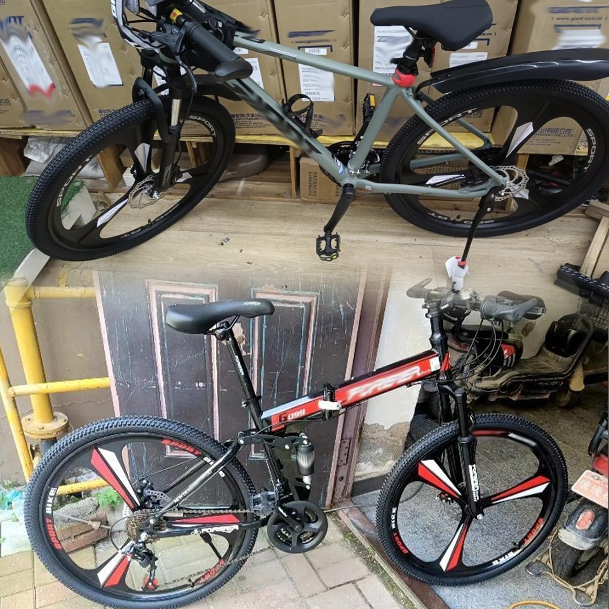 26“ 27,5” 29'' Set Di Ruote In Magnesio MTB A 3 Razze Ruote Anteriori E Posteriori QR100mm/135mm Mozzi Freno A Disco Per Ruota Libera Rotante A 6-9 Velocità
